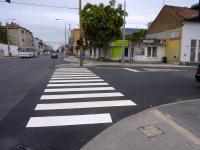 Már festik az Ady Endre út burkolati jeleit
